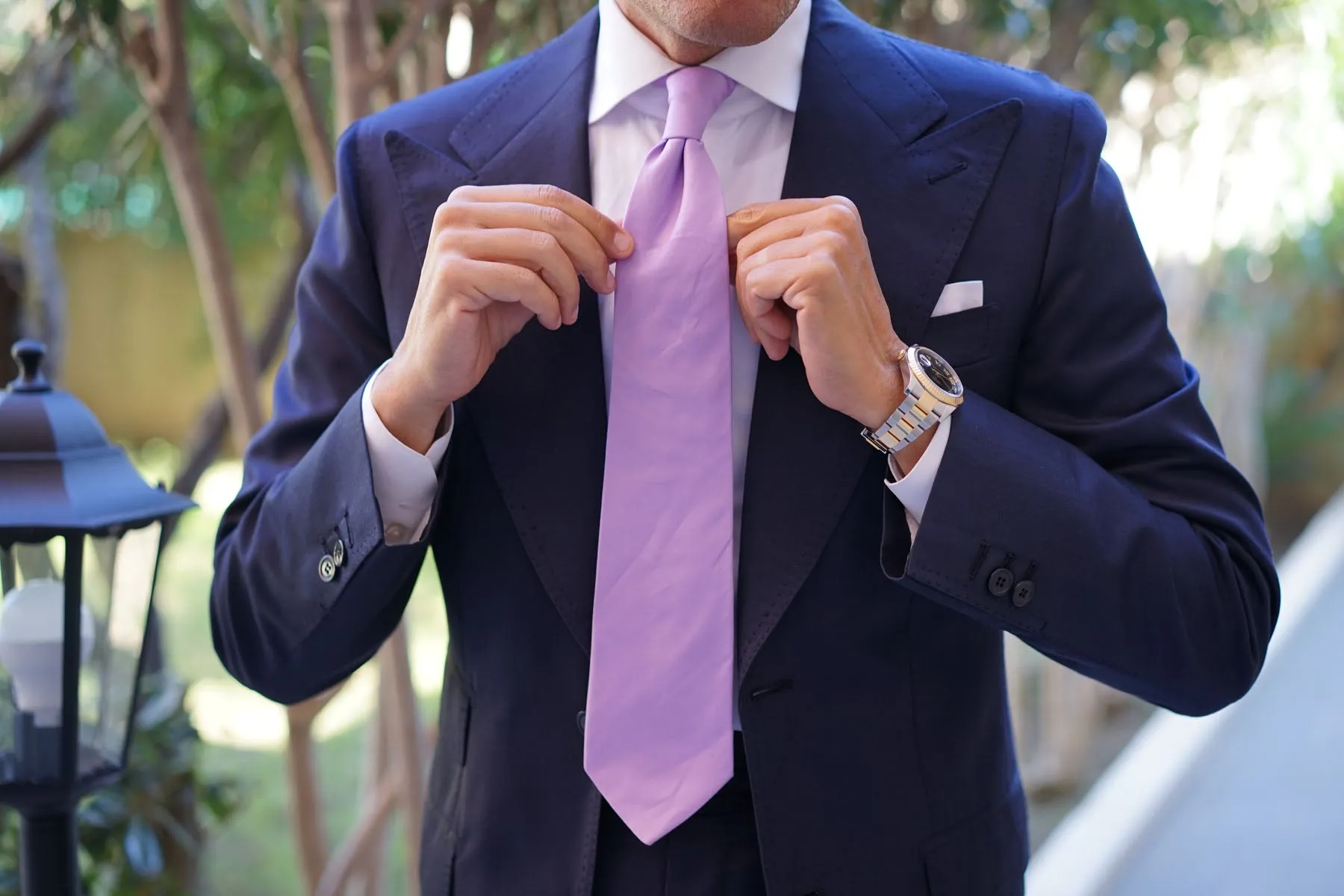 Lilac Purple Cotton Necktie