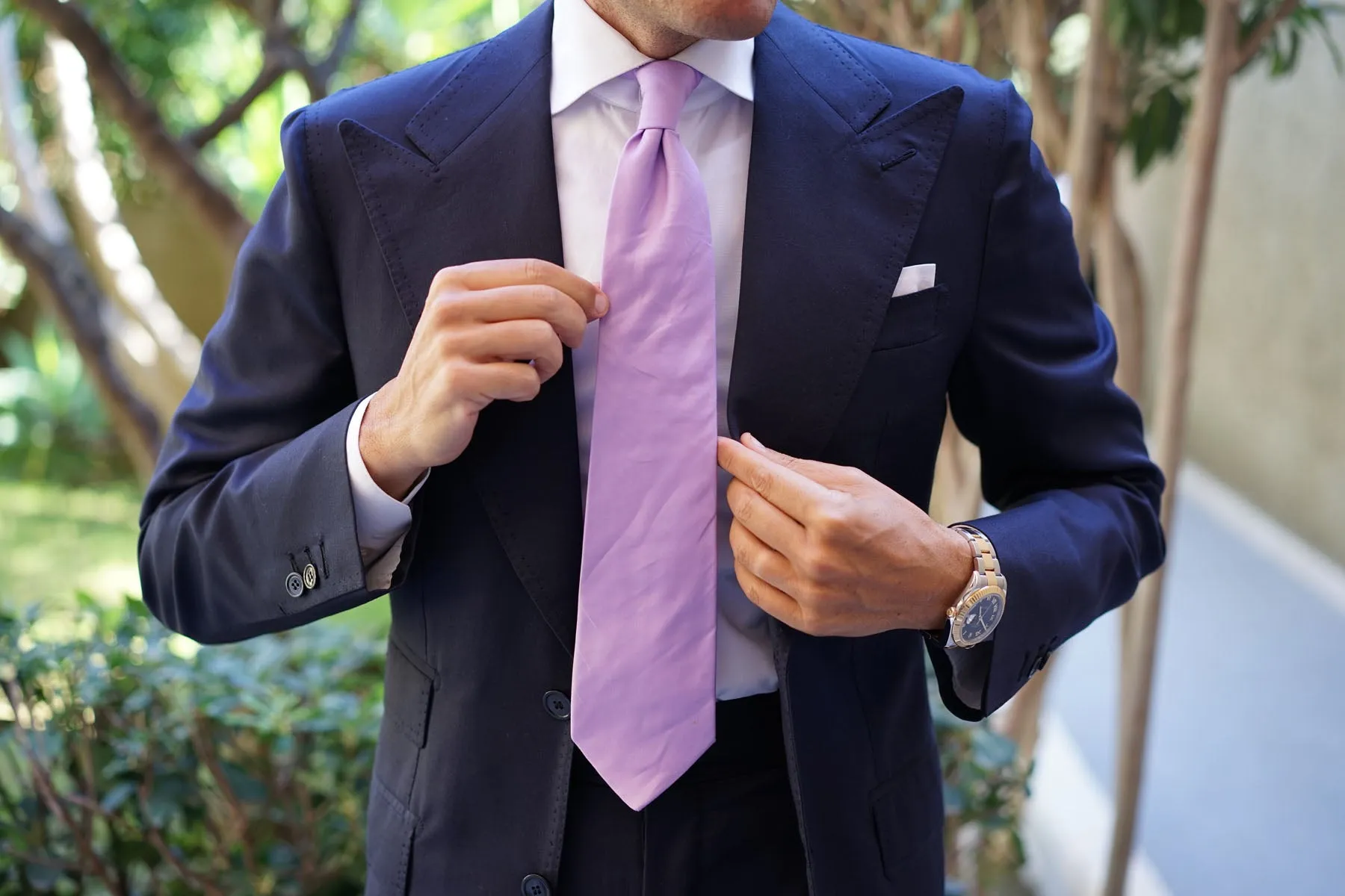 Lilac Purple Cotton Necktie