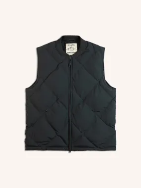 Linton Padded Vest In Charcoal Recycled Nylon