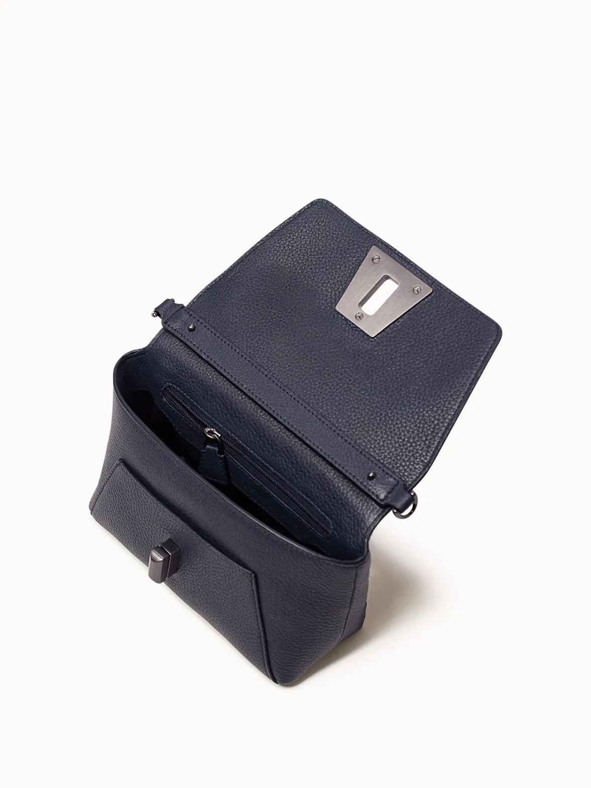 Little Day Bag in Cervocalf Leather with Graphite Colored Hardware