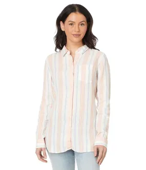 L.L.Bean Premium Washable Linen Shirt Tunic Stripe