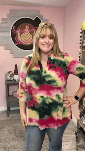 Magenta and Mustard Gabby Tunic