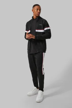 Man Active Funnel Neck Training Tracksuit