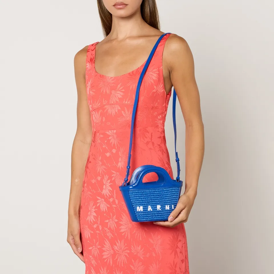 Marni Tropicalia Micro Faux Raffia and Leather Bag | Coggles