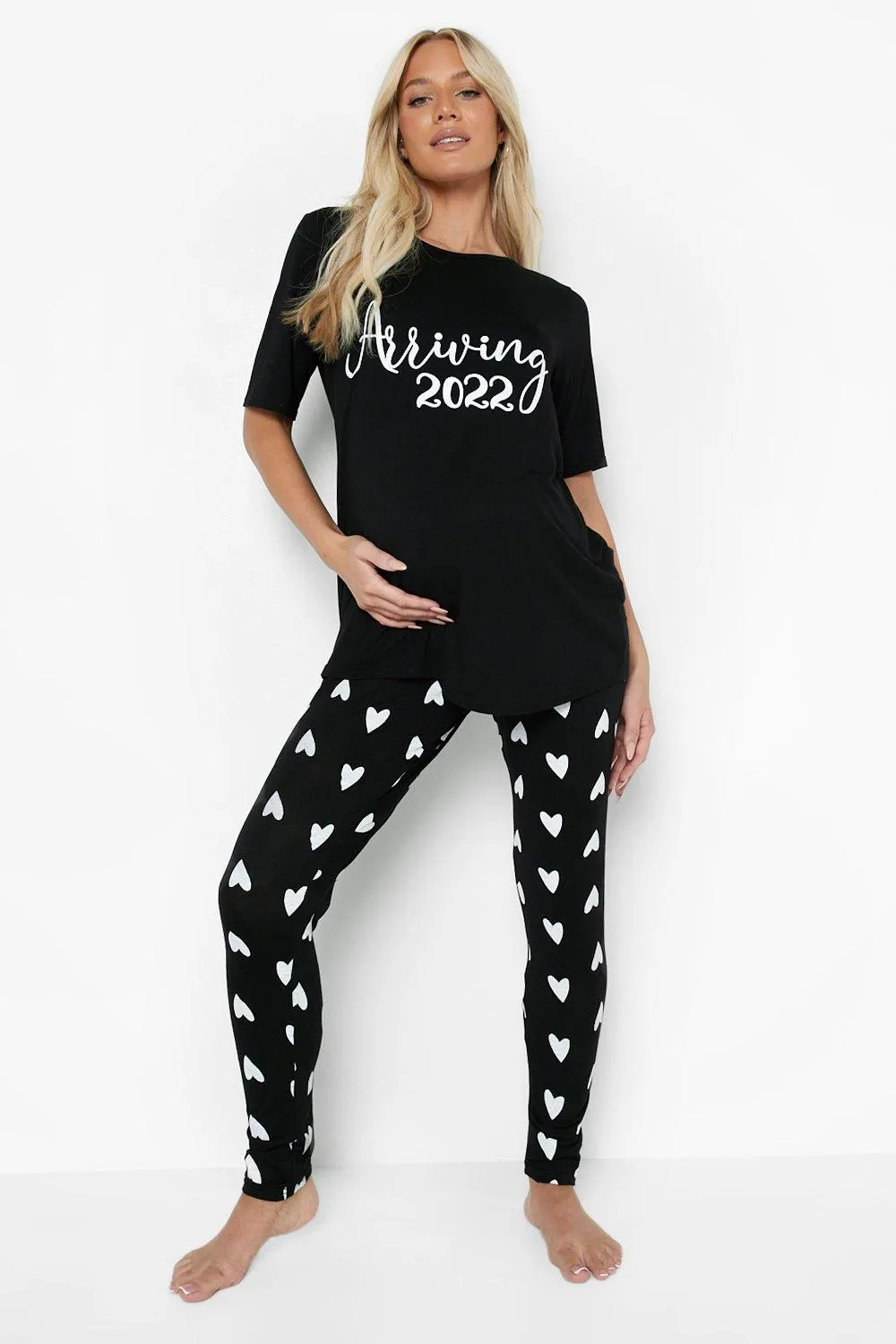 Maternity 'Arriving 2022' Pajama Pants Set