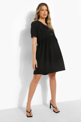 Maternity Button Down Smock Dress