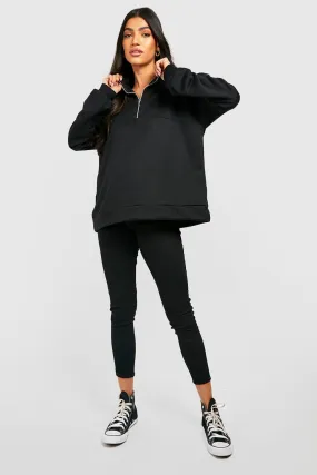 Maternity Half Zip Sweatshirt & Legging Set