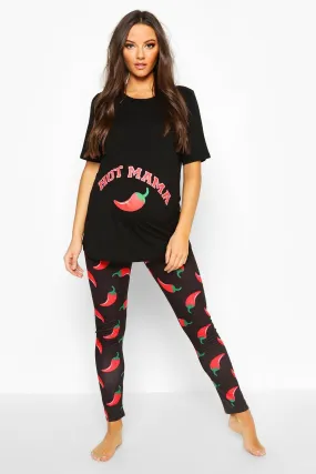 Maternity 'Hot Mama' Pj Pants Set