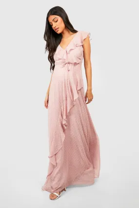 Maternity Occasion Dobby Mesh Maxi Dress