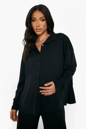 Maternity Relaxed Rib Shirt