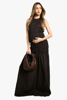 Maternity Shirred Maxi Dress