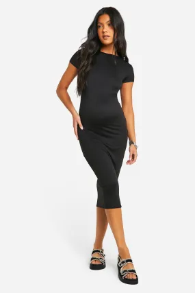 Maternity Super Soft Short Sleeve Midi Dress