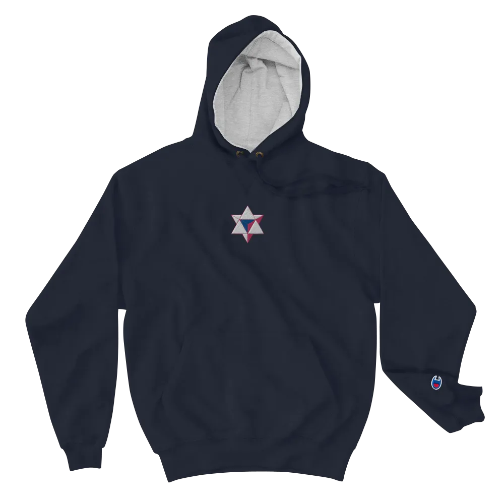 Men's ALI3N x Champion Your Power Is Within Hoodie White/Royal/Flamingo Logo