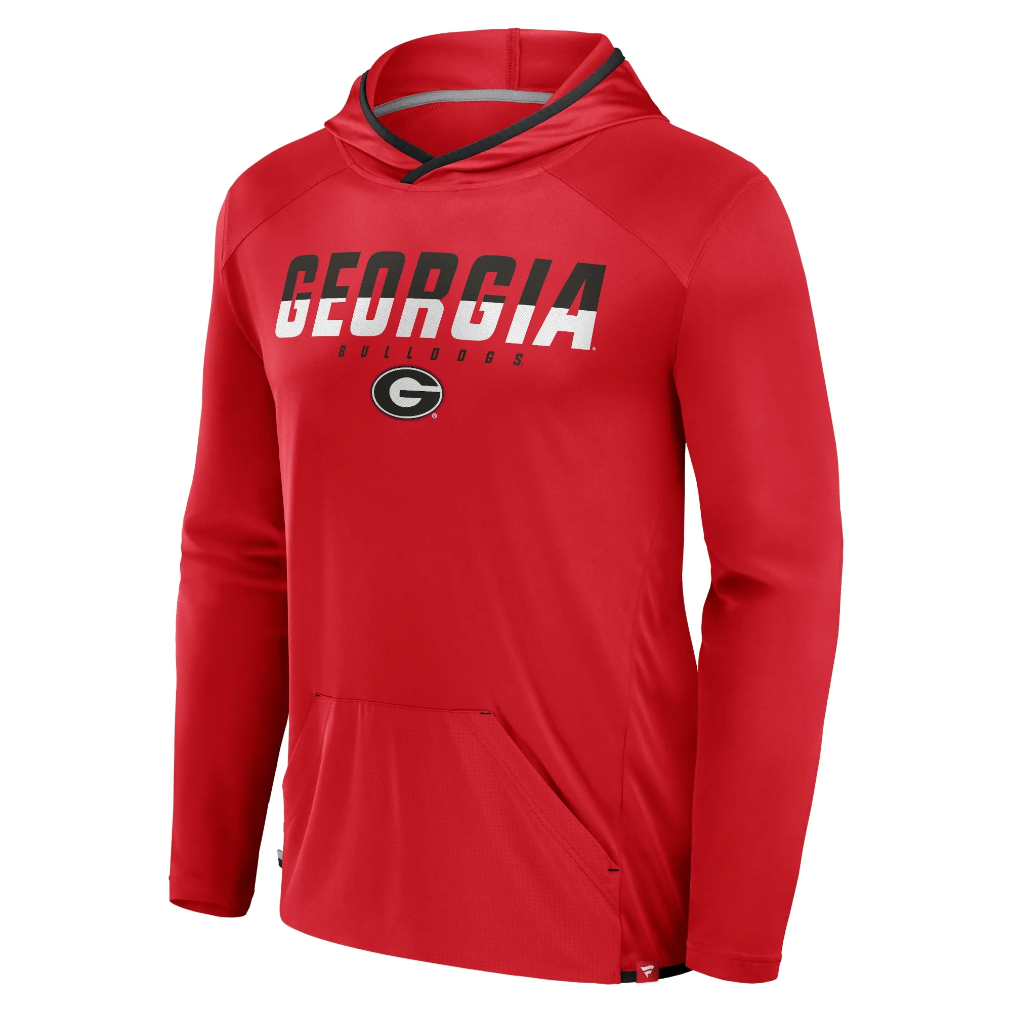 Men's Fanatics Red/Black Georgia Bulldogs Transitional Hoodie T-Shirt