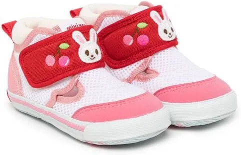 Miki House bunny patch-detail sneakers Pink