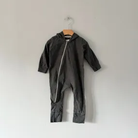 Mini Mioche / Dark grey biker romper / 12-18M