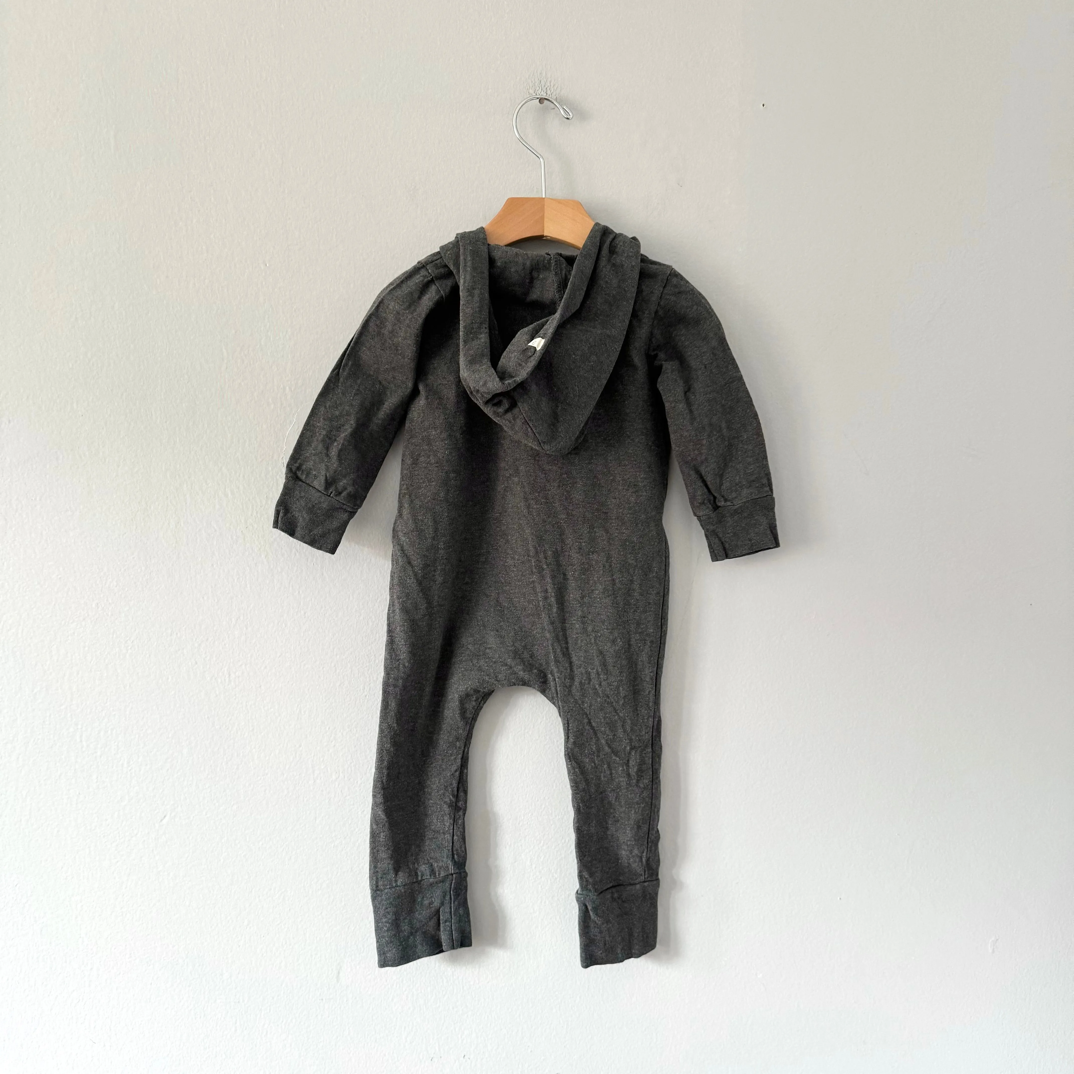 Mini Mioche / Dark grey biker romper / 12-18M