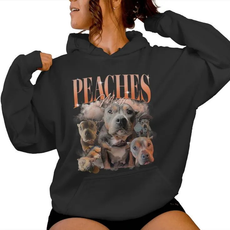 Miss Peaches Adopt Don’T Shop Dog Meme Dog Dad Women Hoodie