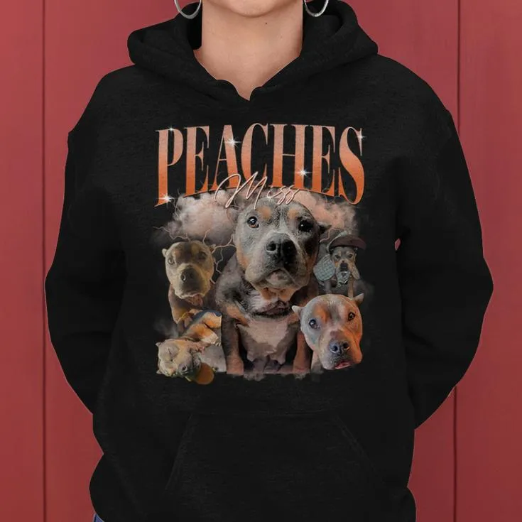 Miss Peaches Adopt Don’T Shop Dog Meme Dog Dad Women Hoodie