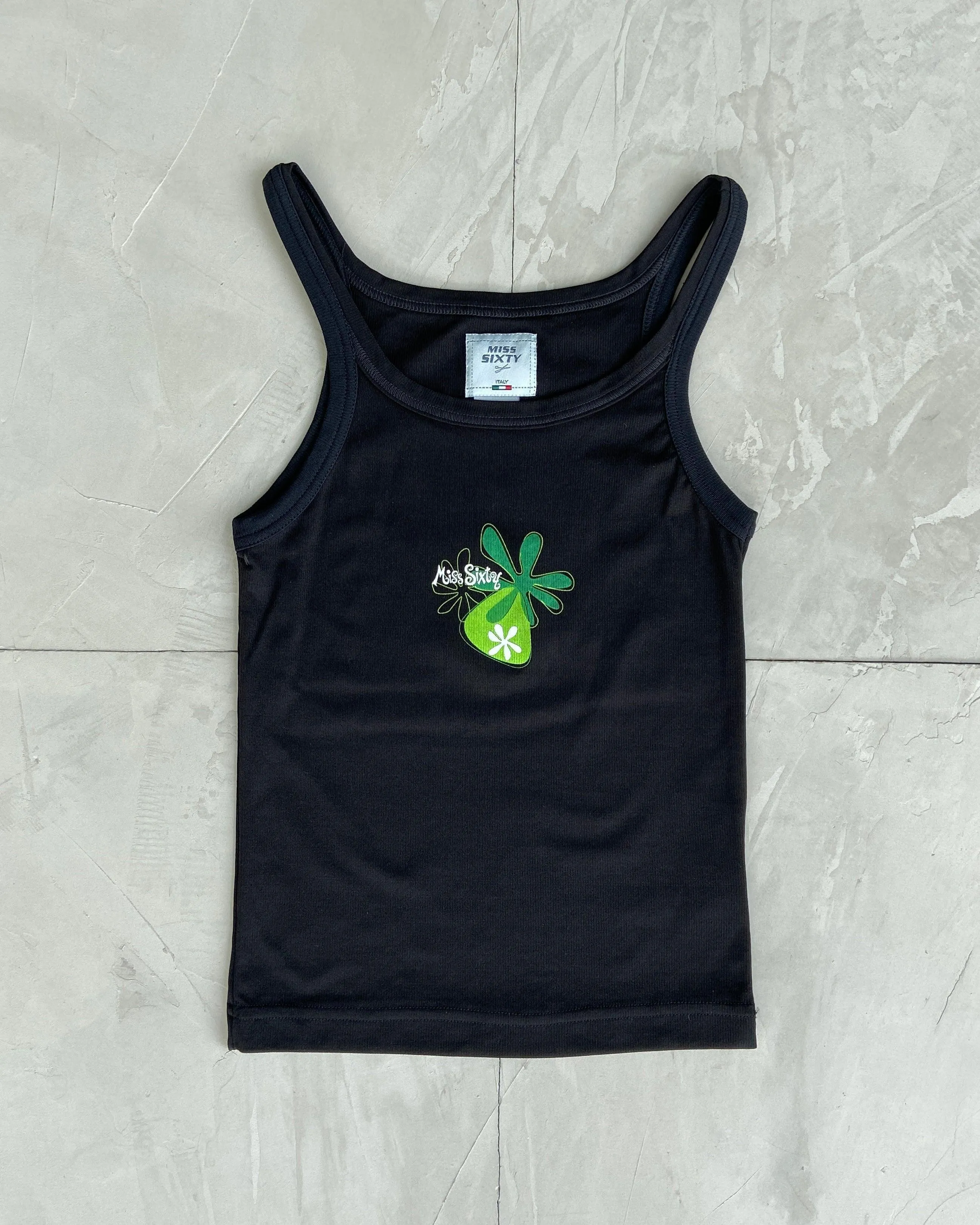 MISS SIXTY BLACK VEST TOP - S