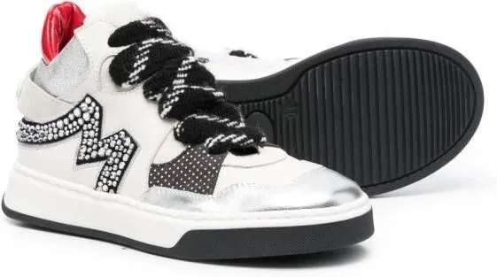 Monnalisa logo-patch high-top sneakers White