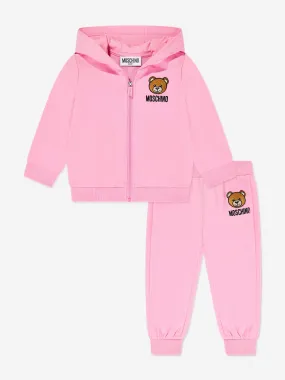 Moschino Baby Girls Teddy Bear Tracksuit in Pink