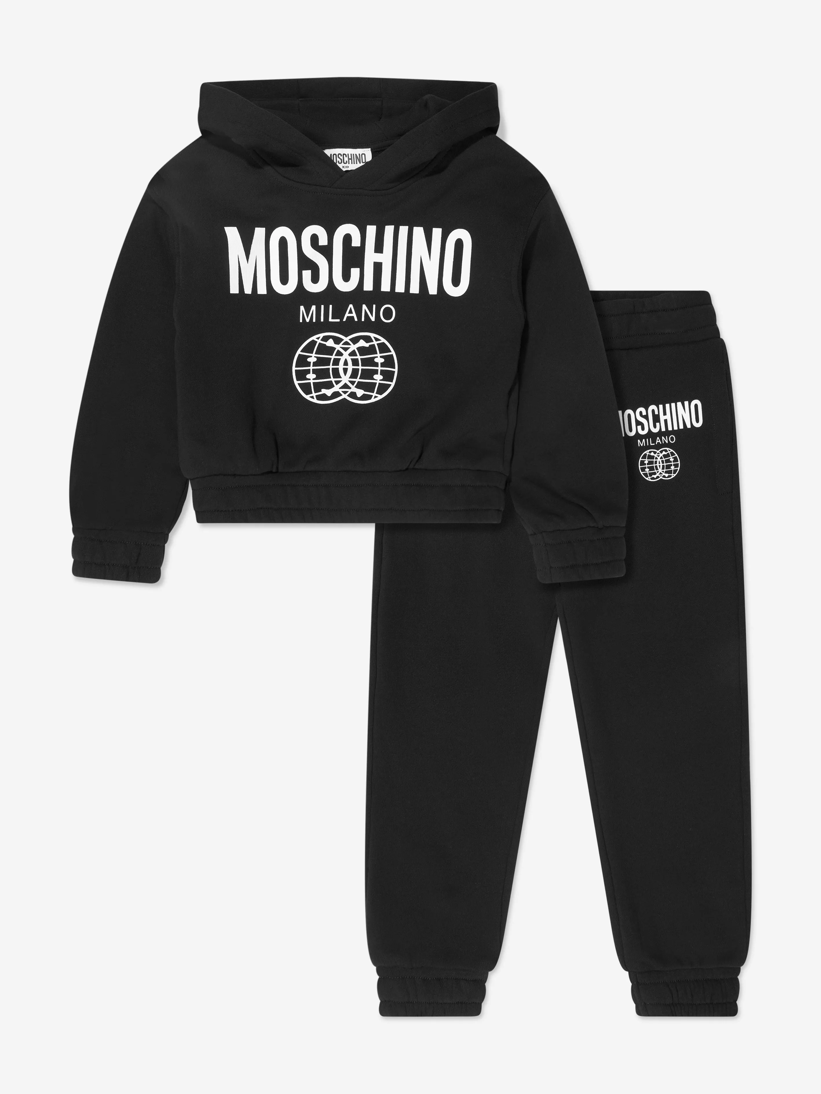 Moschino Girls Milano Logo Tracksuit in Black