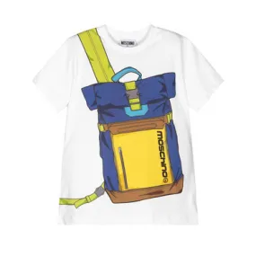 Moschino T-shirt Backpack Logo White 22SS