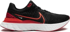 Nike React Infinity Run Flyknit 3 Black University Red sneakers