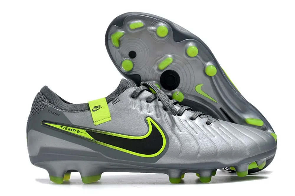 Nike Tiempo Legend 10 Elite FG Chrome R9 Concept - Chrome Grey/Green/Black