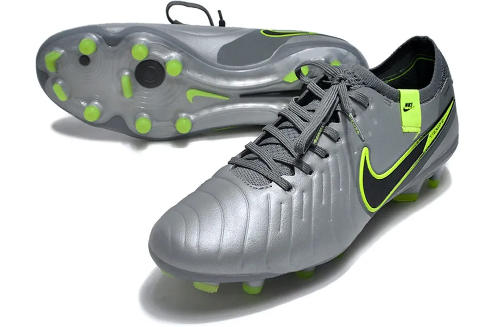 Nike Tiempo Legend 10 Elite FG Chrome R9 Concept - Chrome Grey/Green/Black