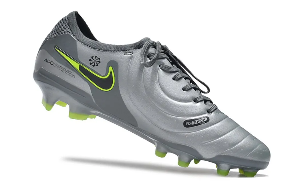 Nike Tiempo Legend 10 Elite FG Chrome R9 Concept - Chrome Grey/Green/Black