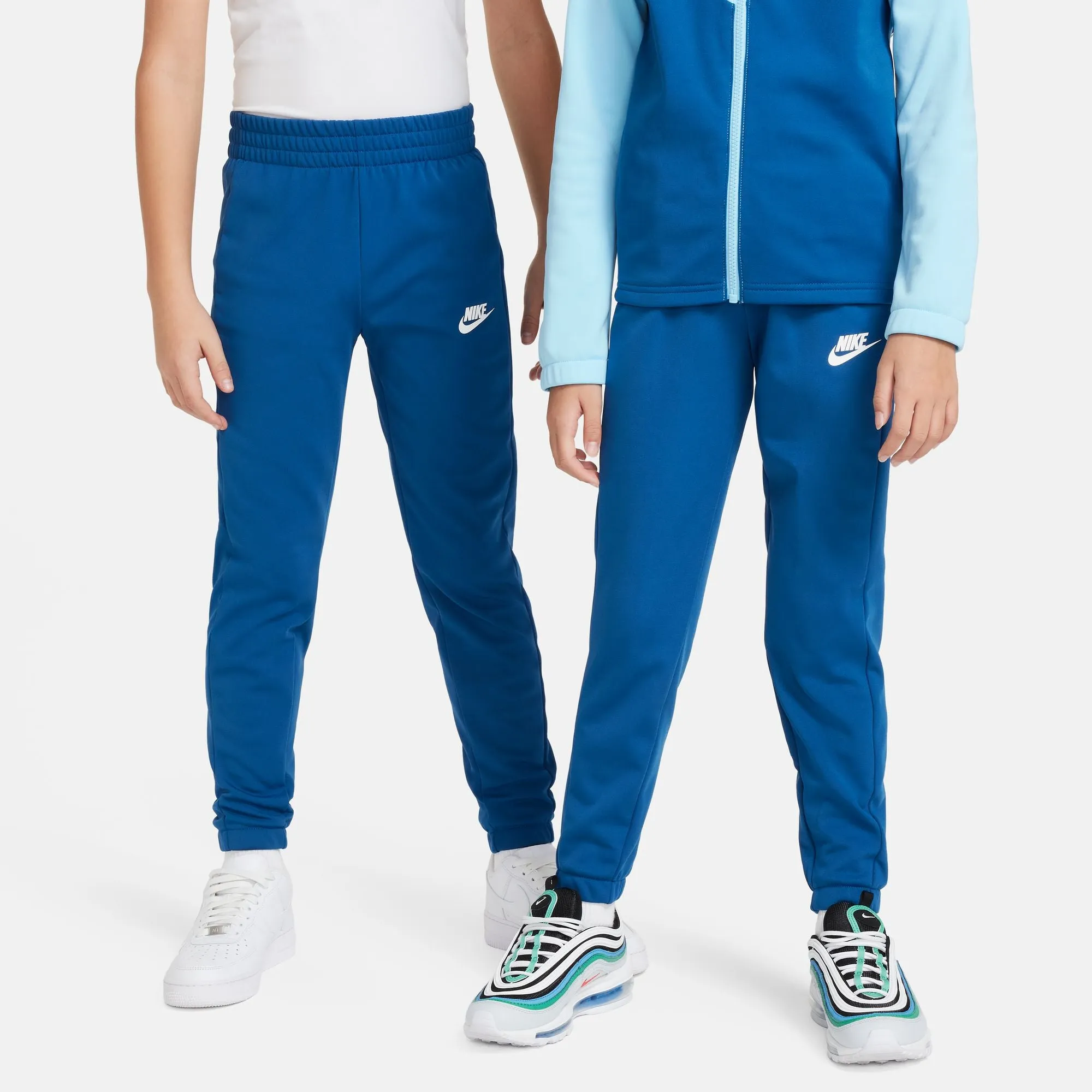 Nike - Unisex - Back Logo Print Poly Tracksuit - Aquarius Blue/White