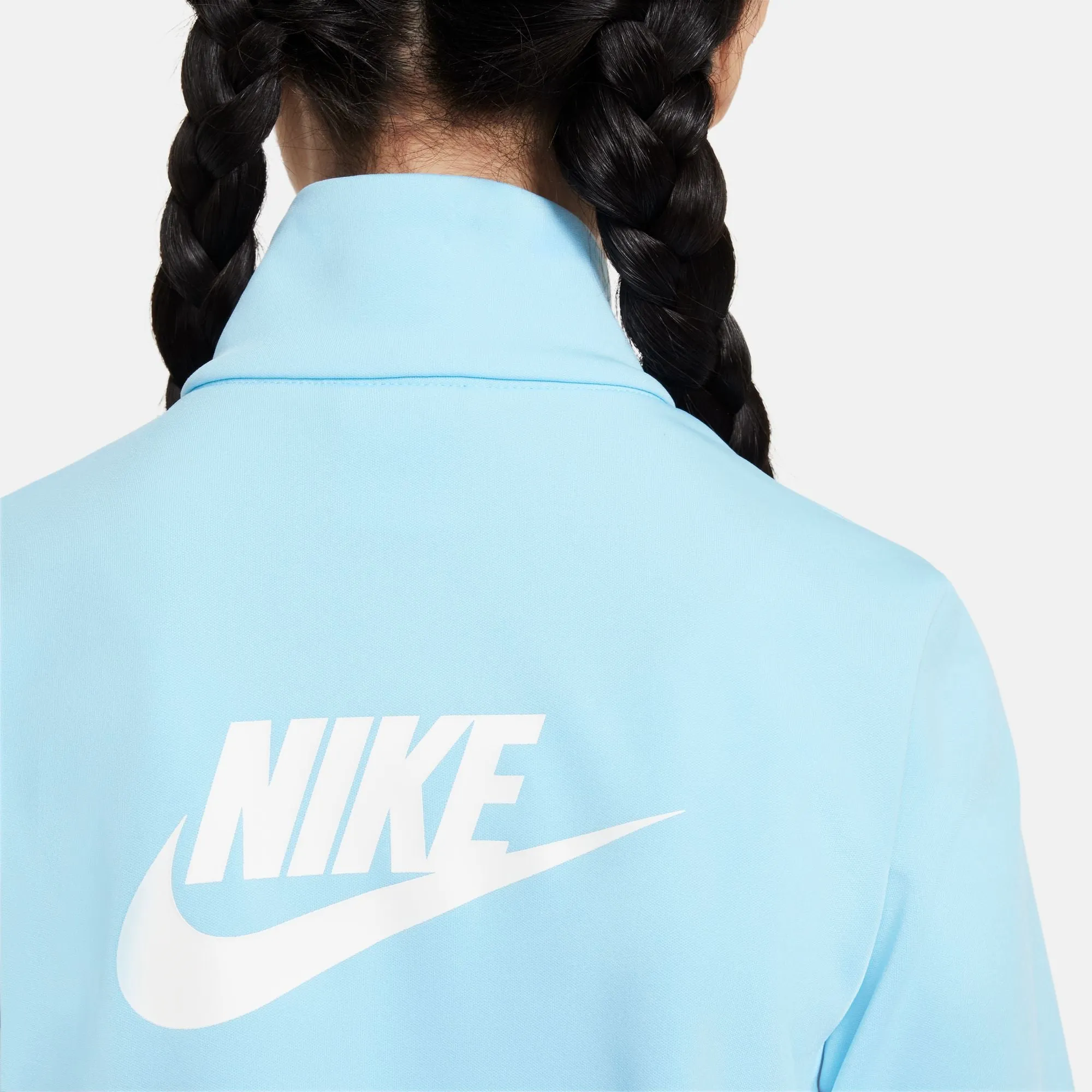 Nike - Unisex - Back Logo Print Poly Tracksuit - Aquarius Blue/White