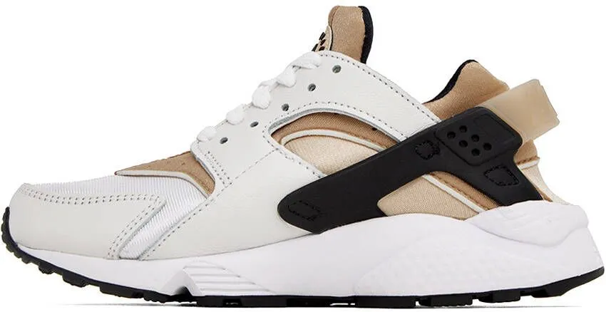 Nike White & Beige Air Huarache Sneakers