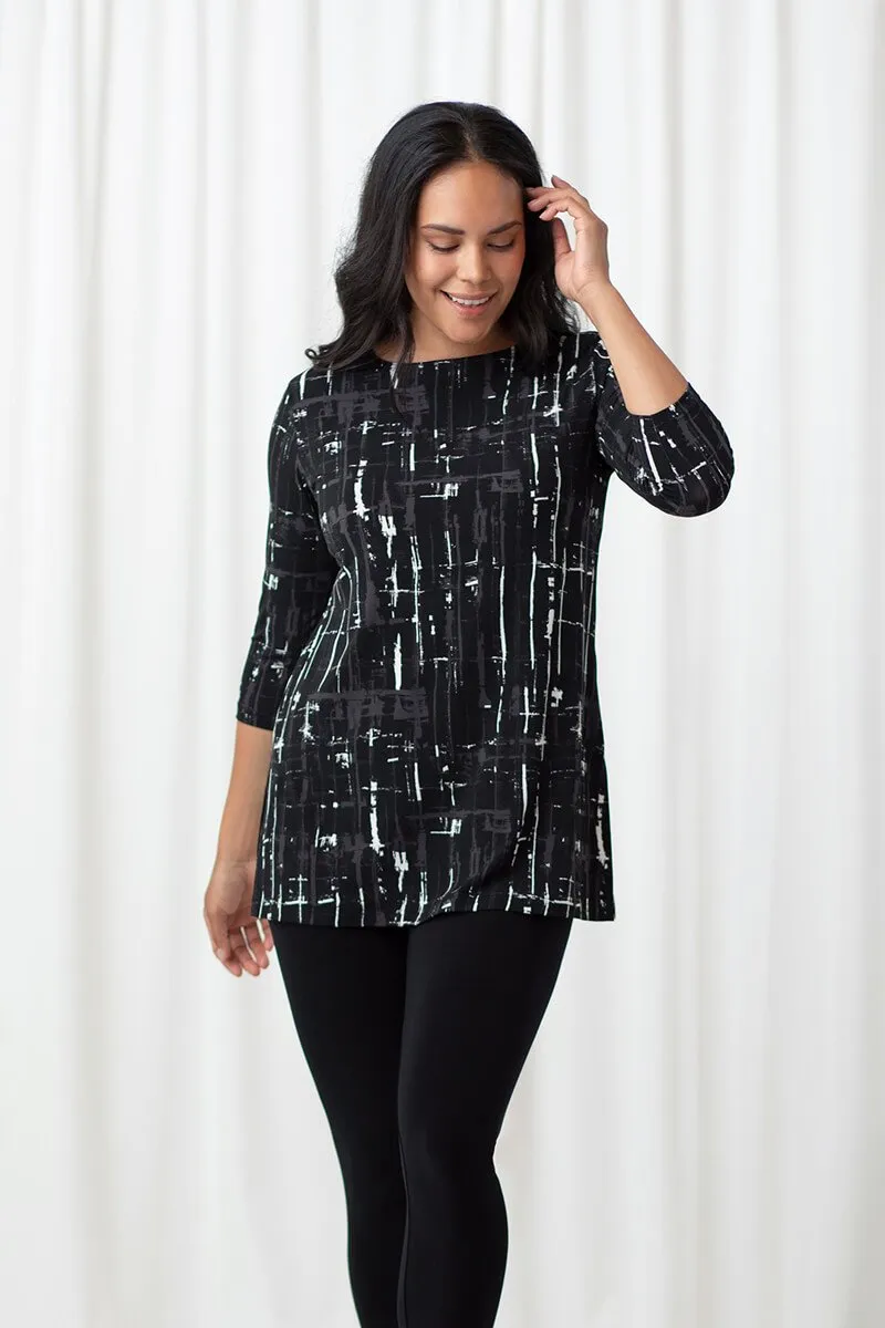 Nu Ideal Tunic | Drifting Lines Black