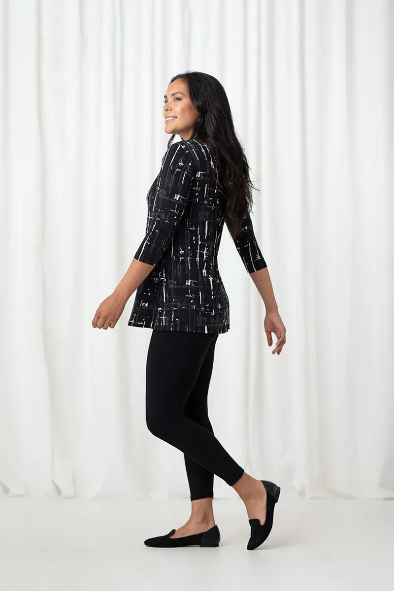 Nu Ideal Tunic | Drifting Lines Black