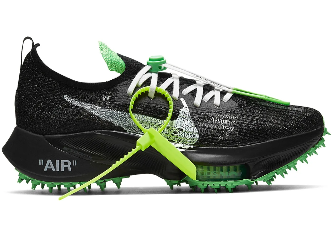 OFF-WHITE X NIKE AIR ZOOM TEMPO BLACK SCREAM GREEN