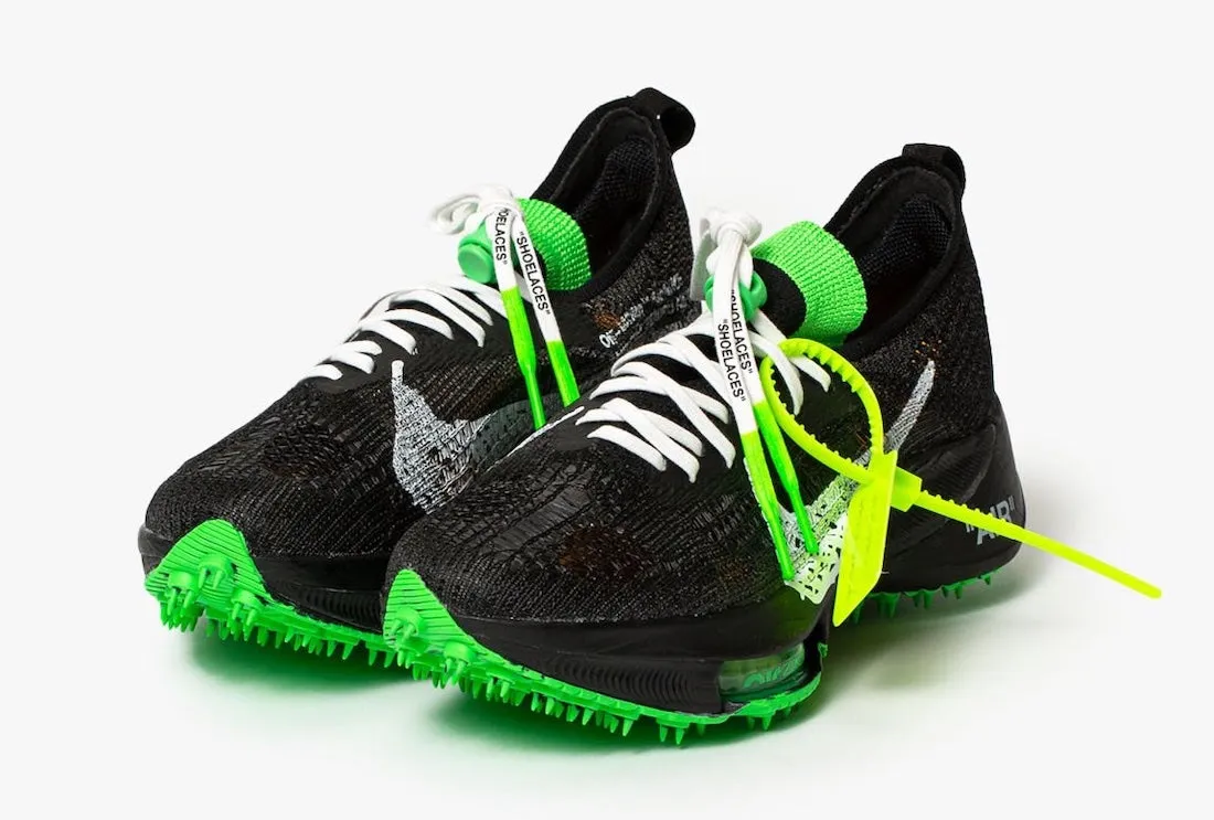 OFF-WHITE X NIKE AIR ZOOM TEMPO BLACK SCREAM GREEN