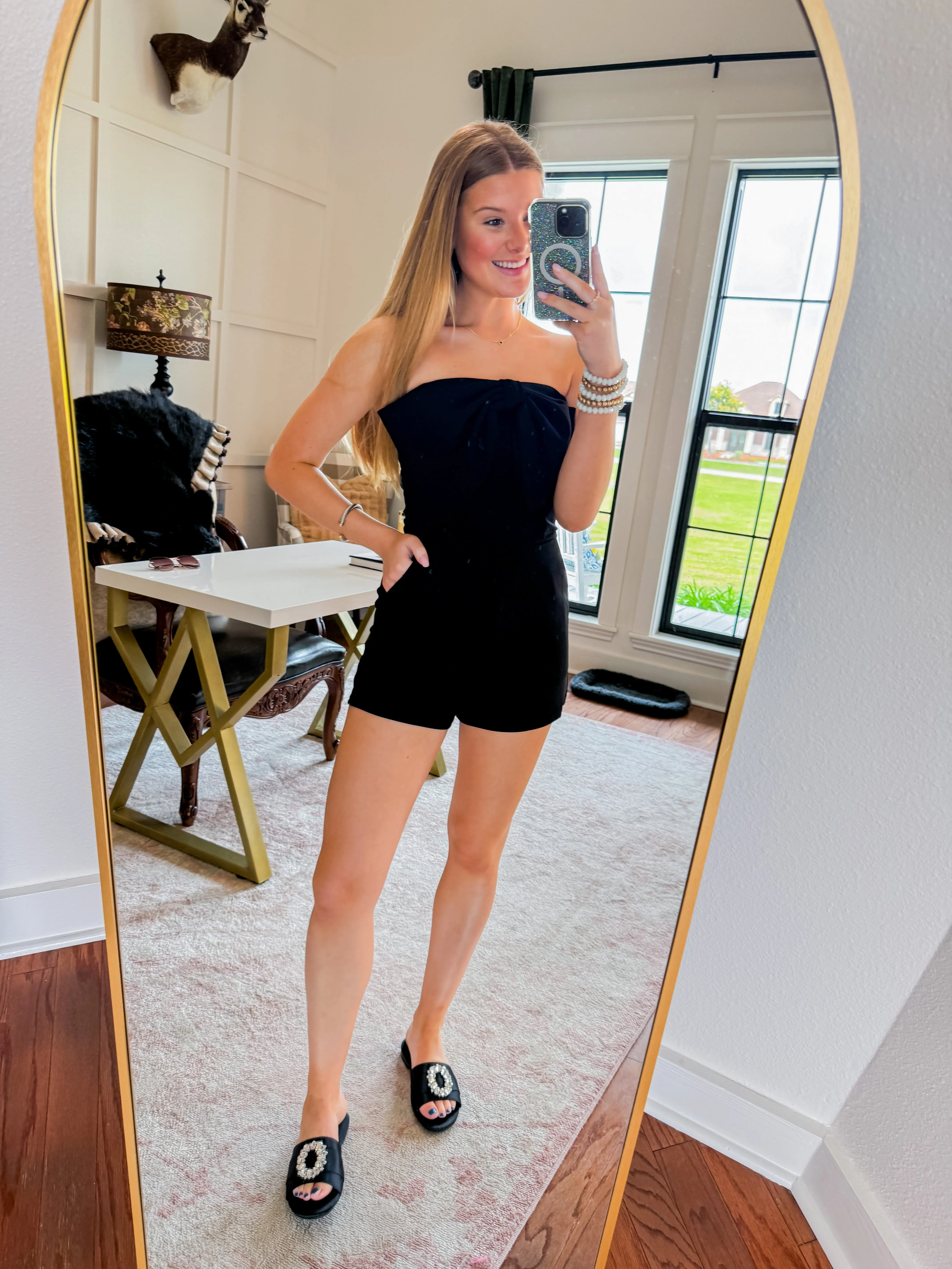 Onyx Bow Romper