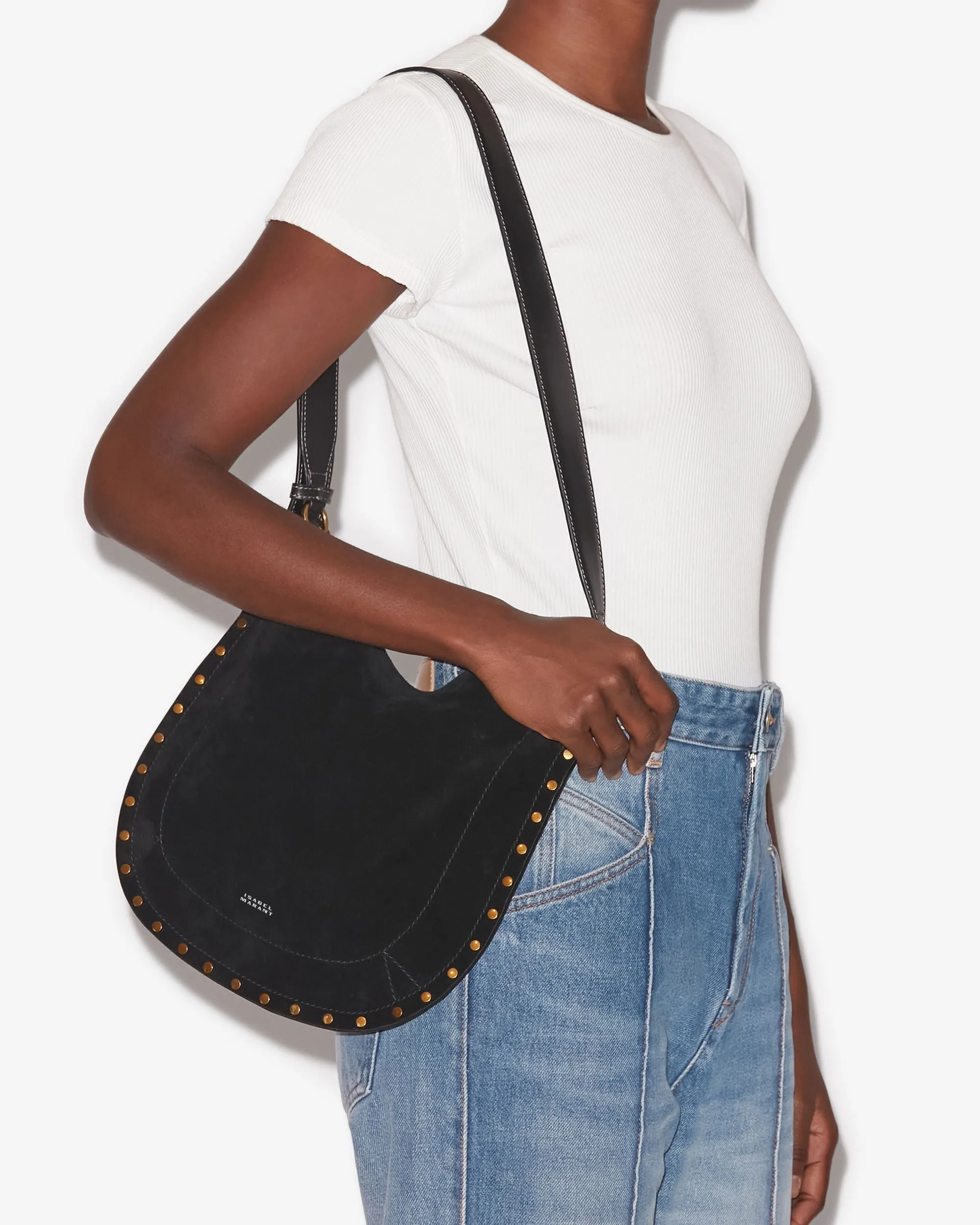 Oskan Soft Shoulder Bag in Black