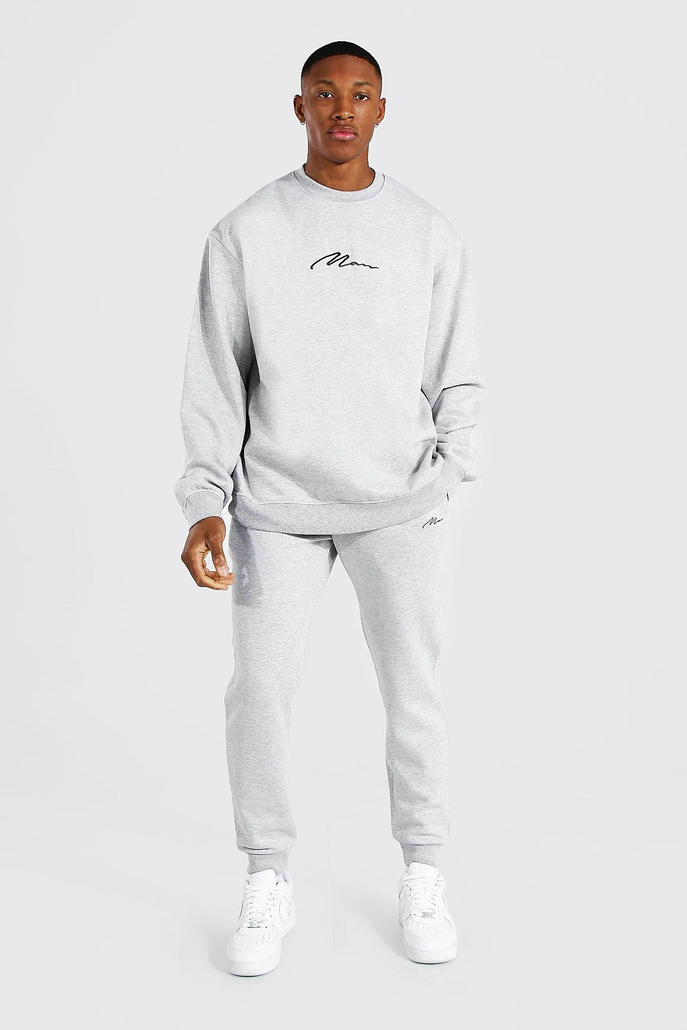 Oversized Man Signature Sweatshirt Tracksuit