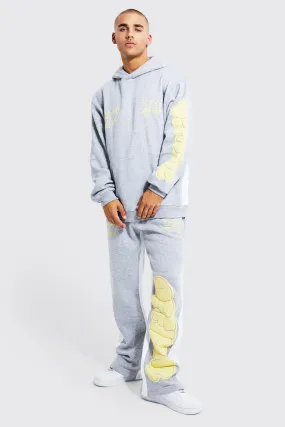 Oversized Multi Print Panelled Tracksuit