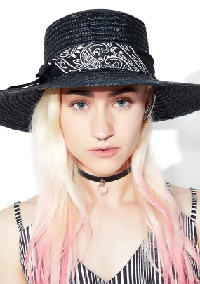 Paisley Alley Wide Brim Hat-