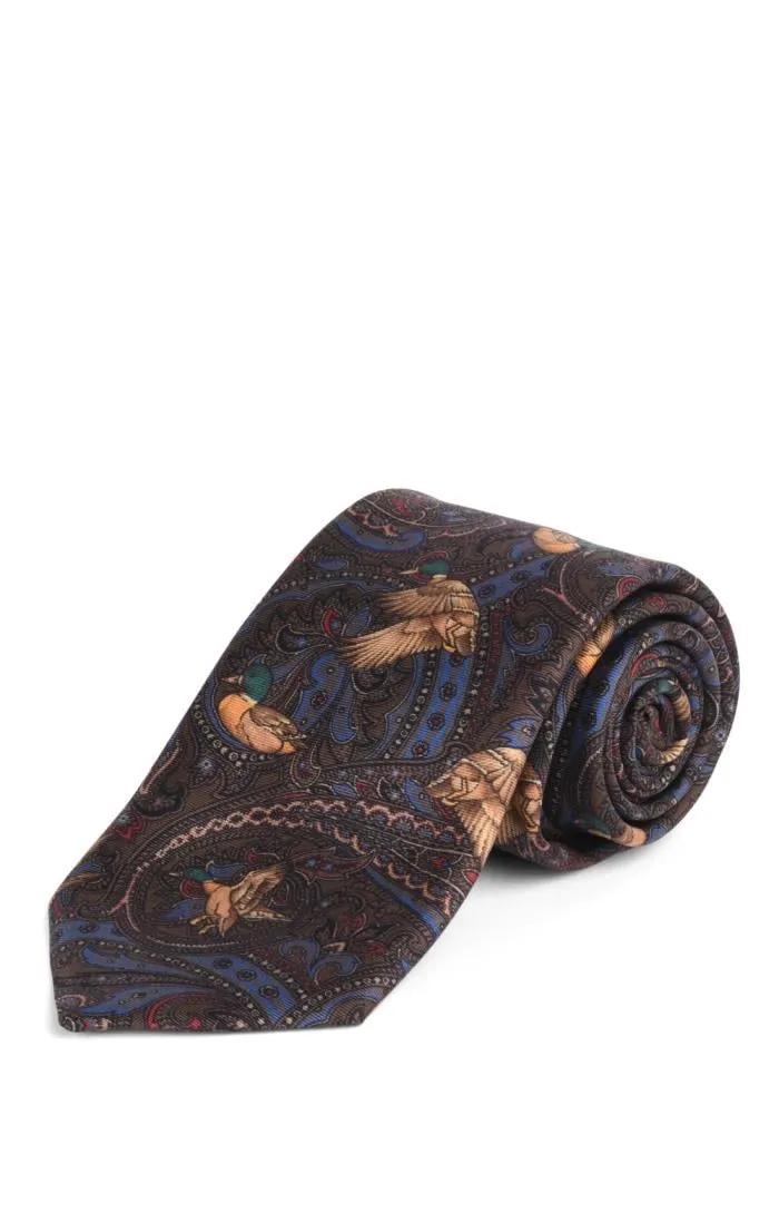 Paisley Duck Silk Twill Necktie