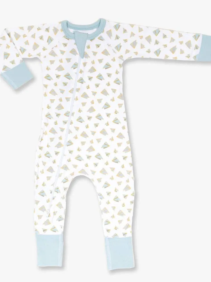 Paper Plane Zip Romper