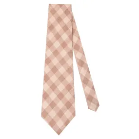 Pashtush Mens  Necktie, Soft And Luxurious, Checkered Design, Free Size, Cairo Beige