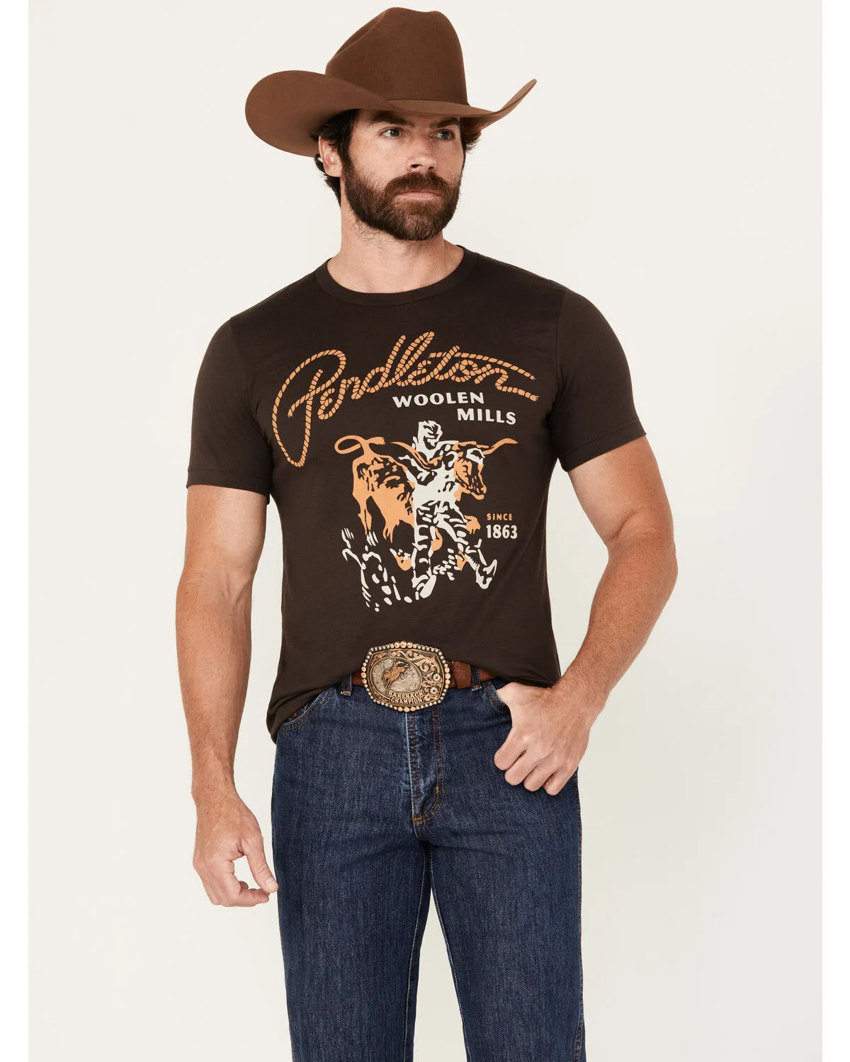 Pendleton Men's Boot Barn Exclusive Steer Rodeo Short Sleeve Graphic T-Shirt