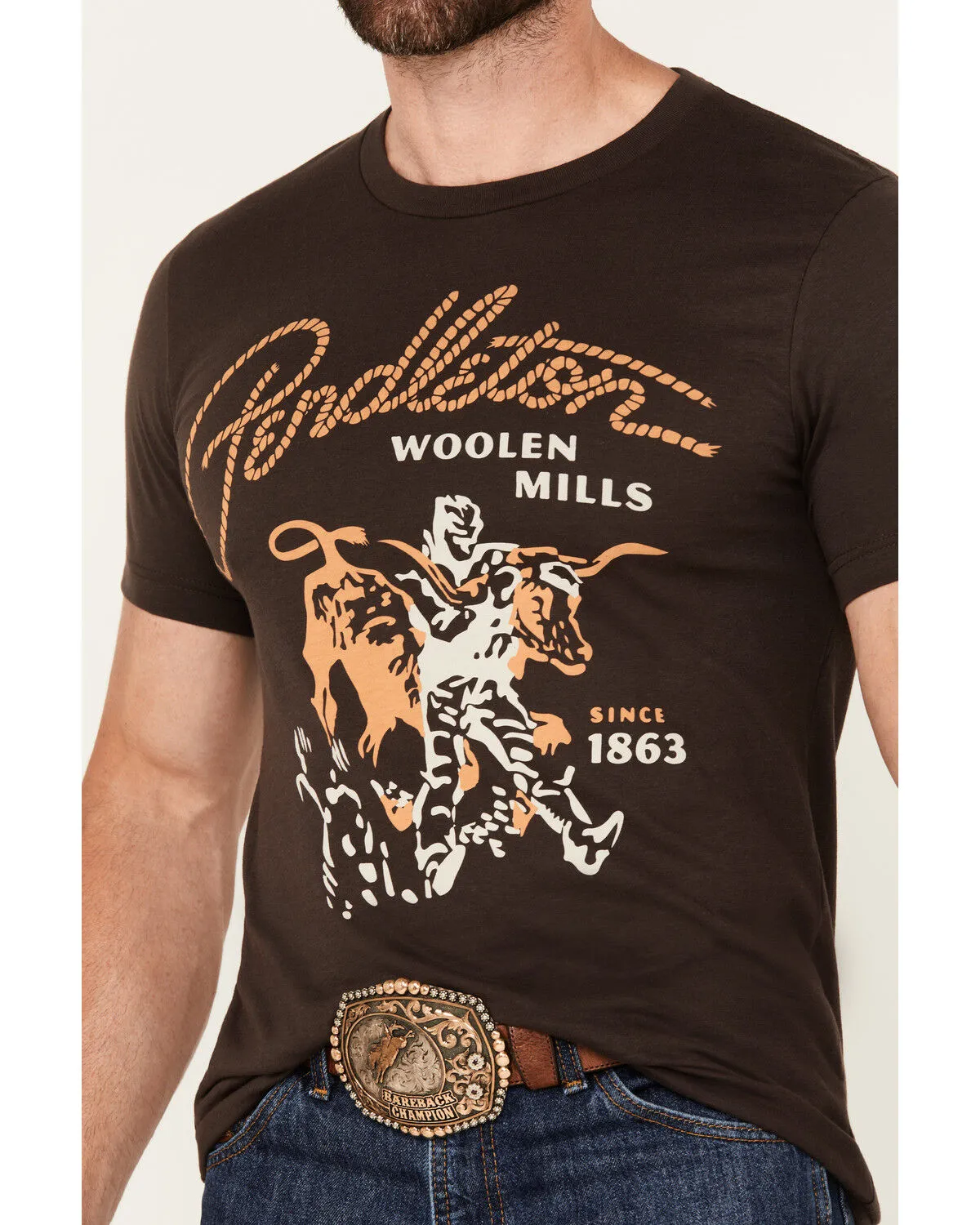 Pendleton Men's Boot Barn Exclusive Steer Rodeo Short Sleeve Graphic T-Shirt