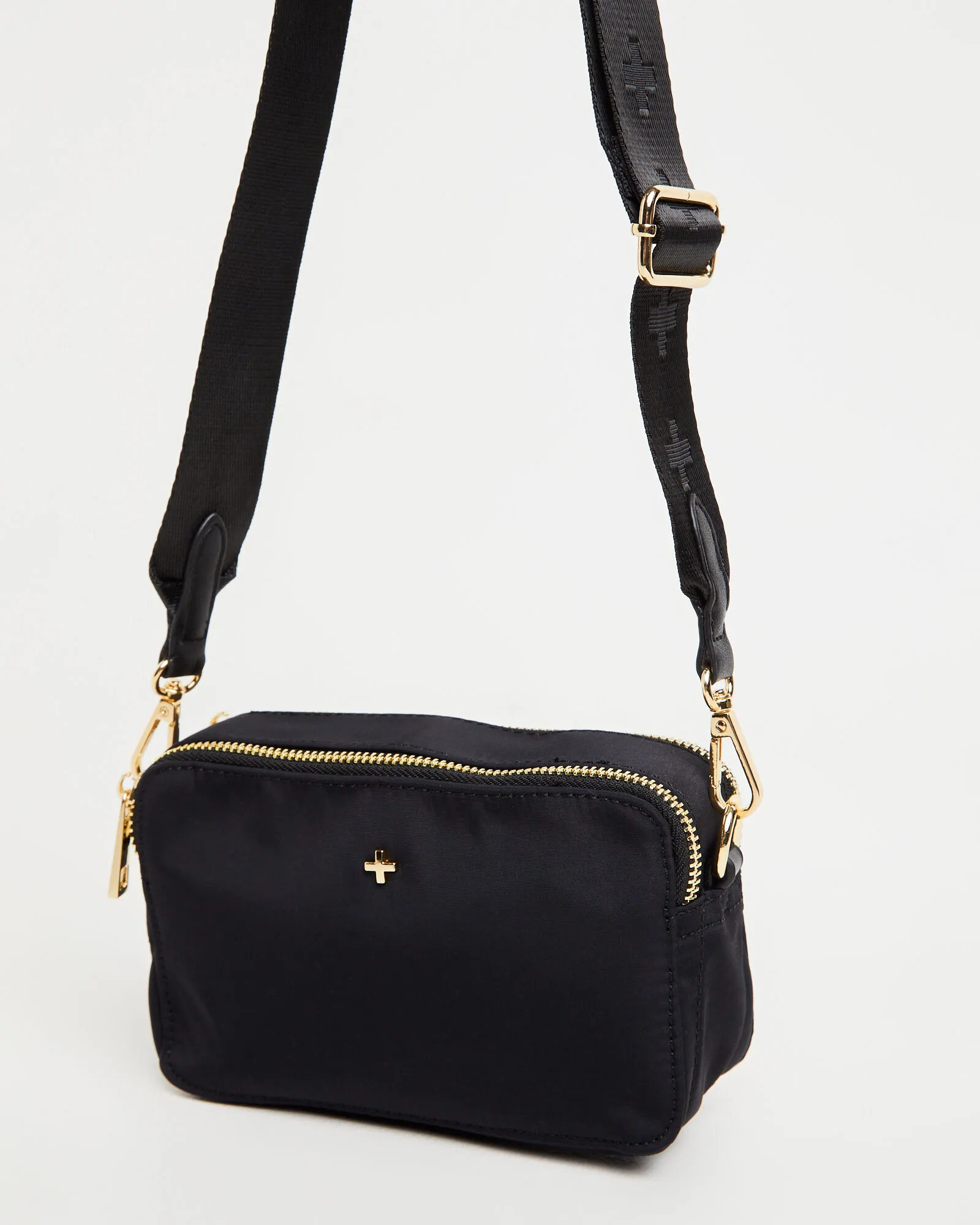 Peta + Jain Laroi Cross Body bag in Black Nylon Gold